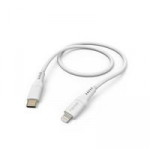 Hama Flexible, USB-C - Lightning, 1,5m, silikon, balta