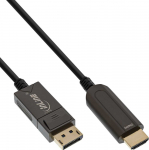 Kabelis InLine &reg; Rodyti Uostas yra HDMI OVP keitiklis kabelis, 4K / 60Hz, juoda, 50m