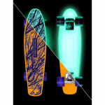 &Scaron;viečianti tamsoje mini riedlentė Street Surfing Beach Board Glow Mystic Forest 22.5&rdquo;