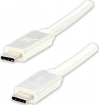 USB kabelis Logo USB-C - USB-C 1 m Balta