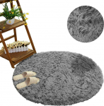 Strado &Scaron;aggy apvalus kilimas Strado 140x140 SilverFur (Light Pilkas) universal