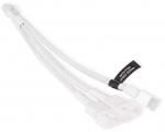 &bdquo;Alphacool&ldquo; Y skirstytuvas, 4 kontaktų į 3 x 4 kontaktų PWM, 15 cm - baltas