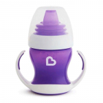 MUNCHKIN mokomoji gertuvė su rankenomis ir mink&scaron;tu snapeliu, Gentle Transition, violetinės spalvos, 4mėn+, 118 ml, 012550WWW