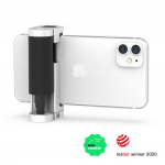 Just Mobile Shutter Grip 2 i&scaron;manusis fotoaparato valdymas jūsų i&scaron;maniajam telefonui &ndash; sidabrinis