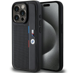 BMW BMHCP15L23PUPVK Apple iPhone 15 Pro 6.1" dėklas telefonui juodos spalvos Perforated Tricolor Line