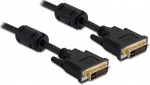 Delock 2m DVI-I - 2 m - DVI-I - DVI-I - Juodas - Auksinis - Vyri&scaron;kas/Vyras
