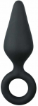 EasyToys Silicone Juodas Plug with Pull Ring - Small, Ergonomic Design