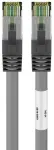 Goobay CAT 8.1 tinklo kabelis, S/FTP (PiMF), pilkas, 0.5 m, 0.5 m, Cat8.1, S/FTP (S-STP), RJ-45, RJ-45, Pilkas