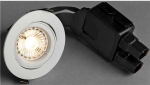 Solar Plus &bdquo;Comfort Quick&ldquo; lauko LED įleidžiamas &scaron;viestuvas GU10, baltas, 3000K, 470 lm, 5,8 W, 36&deg; sklaidos kampas, 30&deg; pakreipimas. Skylės dydis &Oslash;85 mm. IP23, PROFESIONALUS.