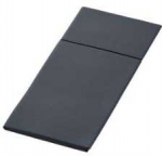 Servetėlės Duni Bio Dunisoft Duniletto Slim 25x33cm FSC su sulankstomomis stalo įrankėmis, juodos, 4 vnt. po 65 vnt. dėžutėje