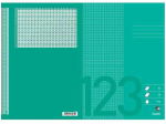 Hamelin Skaičiavimų knygelė Bantex, A4, langeliais 5 x 5 mm, žolės žalios spalvos, 10 vnt.