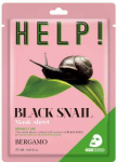Bergamo Help! lak&scaron;tinė veido kaukė - Black Snail, 25 ml