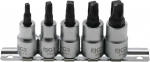 Bgs Technic Antgalių rinkinys | 10 mm (3/8") | 4-kampų profilis (MTS-Mortorq) MTS0 - MTS04 | 5 pcs. (9756)