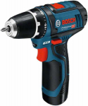 Bosch GSR 12V-15 akumuliatorinis gręžtuvas 2 x 20 Ah kartoninėje dėžutėje