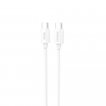 Dudao L4C USB-C / USB-C 30W kabelis 1.2m - baltos spalvos