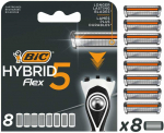 BIC Hybrid Flex 5 Razor kasetės - lizdinėje plok&scaron;telėje 1 pakuotė po 8 vnt.