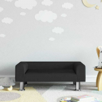 Vaiki&scaron;ka sofa, juodos spalvos, 70x45x26,5cm, aksomas