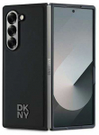 DKNY PU Leather Stack Logo MagSafe Samsung Galaxy Z Fold6 dėklas telefonui juodos spalvos