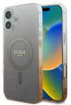 Guess IML Glitter Gradient MagSafe Apple iPhone 16 Case - dėklas telefonui rudos spalvos