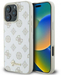 Apple iPhone 16 Pro Guess Peony Script Logo MagSafe (GUHMP16LPGPYSH) dėklas telefonui baltos spalvos