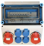 Hensel HPL01042 Ki&scaron;tukinis skirstomasis skydas 1x16A 1x32A 400V, 4x16A 230V IP44 Mi-GN/Z 400002