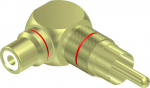 Procab PROCAB VC215 AV adapterio adapteris i&scaron; RCA/Cinch ki&scaron;tuko iki RCA/Cinch lizdo - kampinis (90&deg;), pora