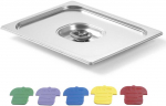 GN konteinerio dangtelis su spalvotais spaustukais Haccp GN1/4 265x162mm nerūdijantis plienas - Hendi 805244