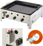 MEVA Dujinė keptuvė dujinė grilis su keptuve 3 - degiklis PELVIS 10 kW