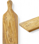 Alyvuogių medžio serviravimo lenta su rankena 400 x 140 x 18 mm - Hendi 505250