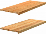 Palangės, 2 vnt, &scaron;viesiai rudos, 100x40x2 cm, ąžuolo medienos