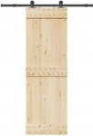 Stumdomų durų įrangos rinkinys, juodos sp., 152,5cm, plienas