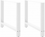 Valgomojo stalo kojos, baltos, 2 vnt., 100 x (72-73) cm, plienas