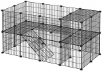 Songmics Gyvūnų aptvaras, 143x71x73 cm, Juodas