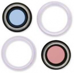 iPhone 14/14 Plus kameros stikliukas su rėmeliu Violetinė (2pcs) ORG