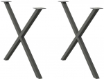 Valgomojo stalo kojos, 2 vnt., antracito spalvos, 90x(72-73) cm, plienas