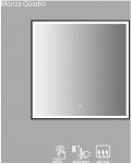 VENTO Veidrodis LED Monza Quadro 80X80