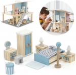 Viga Toys VIGA PolarB Dollhouse Bedroom Furniture Set