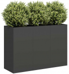 Lovelis, juodos spalvos, 120x40x80cm, &scaron;altai valcuotas plienas