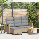 Atlo&scaron;iama sodo sofa su pagalvėlėmis L formos smėlio spalvos