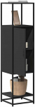 Highboard Juodas 35,5x35x139 cm Mediena ir metalas