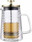 ZAPARZACZ DO KAWY HERBATY SZKLANY 1000ML FRENCH PRESS KLAUSBERG KB-7767 Auksinė