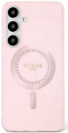 Guess Rhinestones Printed Classic Logo MagSafe - dėklas skirtas Samsung Galaxy S25 Ultra pink