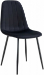 Kėdė Monita Lines, velvet, juoda