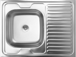 Alkotest Plieninė virtuvinė plautuvė Kuchinox 60, SK6_311T, Inox Linen