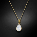 Diamond Sky Jewelry Kaklo papuo&scaron;alas moterims DiamondSky Crystal Drop (Baltas Opal) su Swarovski kristalais