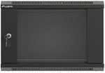 SZAFA INSTALACYJNA RACK WISZĄCA 19" 6U 540X350 Juoda DRZWI PRZESZKLONE LANBERG (FLAT PACK)