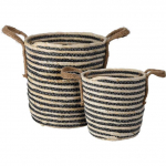 Home Styling Collection PIECES Sandėliavimo krep&scaron;eliai su rankenomis, 2 vnt