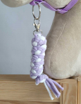 Super Hobby Horse Pavadėlis hobi arkliukui, dviguba virvė, baltas-violetinis