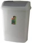 Curver &Scaron;iuk&scaron;liadėžė, su varstomu dangčiu, pilka/sidabro, plastikas, 25 l, 34 x 34 cm, A 47 cm, vnt