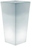 7W LED &scaron;viečiantis gėlių vazonas MELISA 50, E27, baltas, 6000/6500K, IP65, parduodamas su lempute